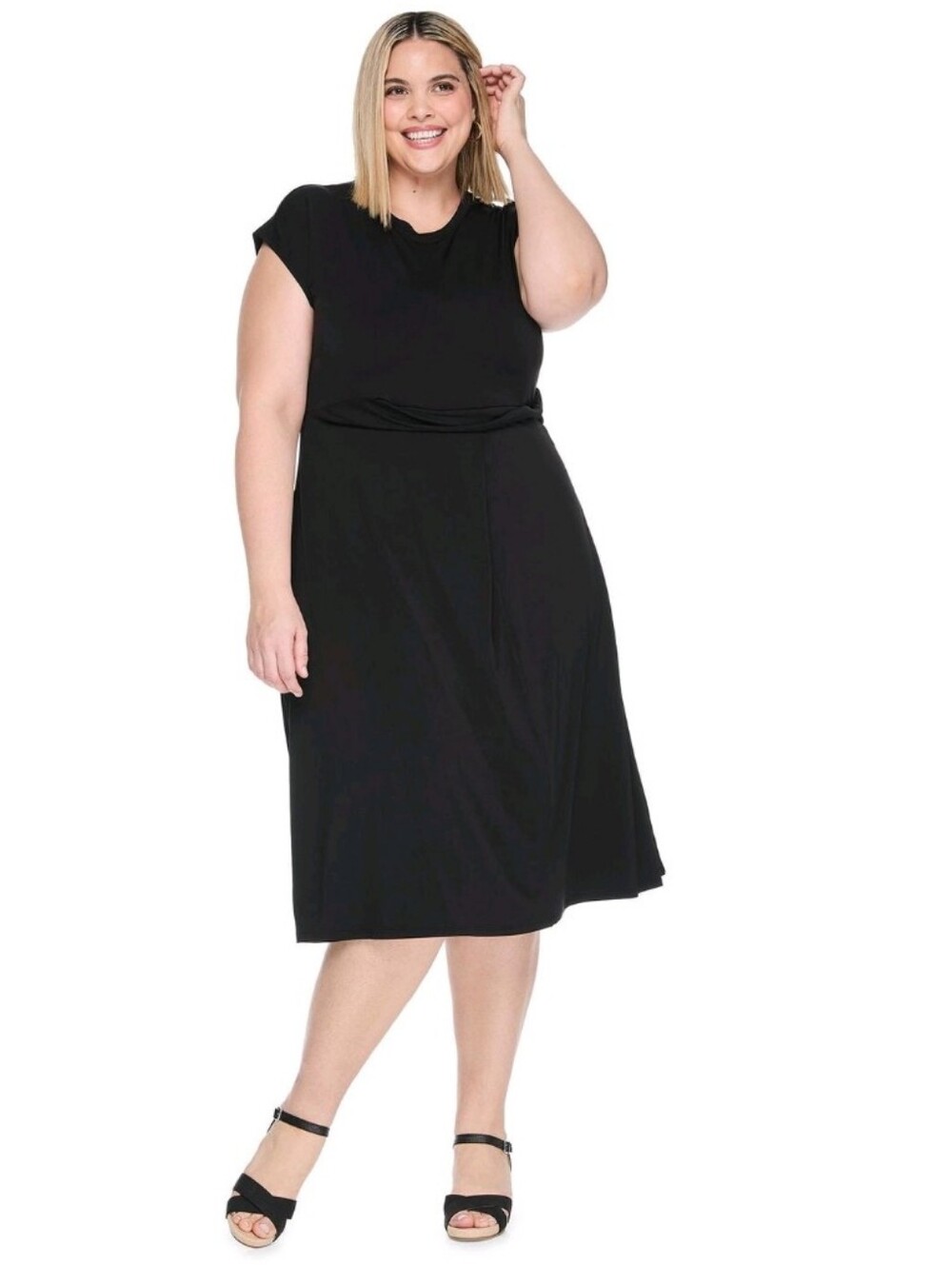 Lane Bryant Plus Size 6X Black Front-Twist Dress – NWT